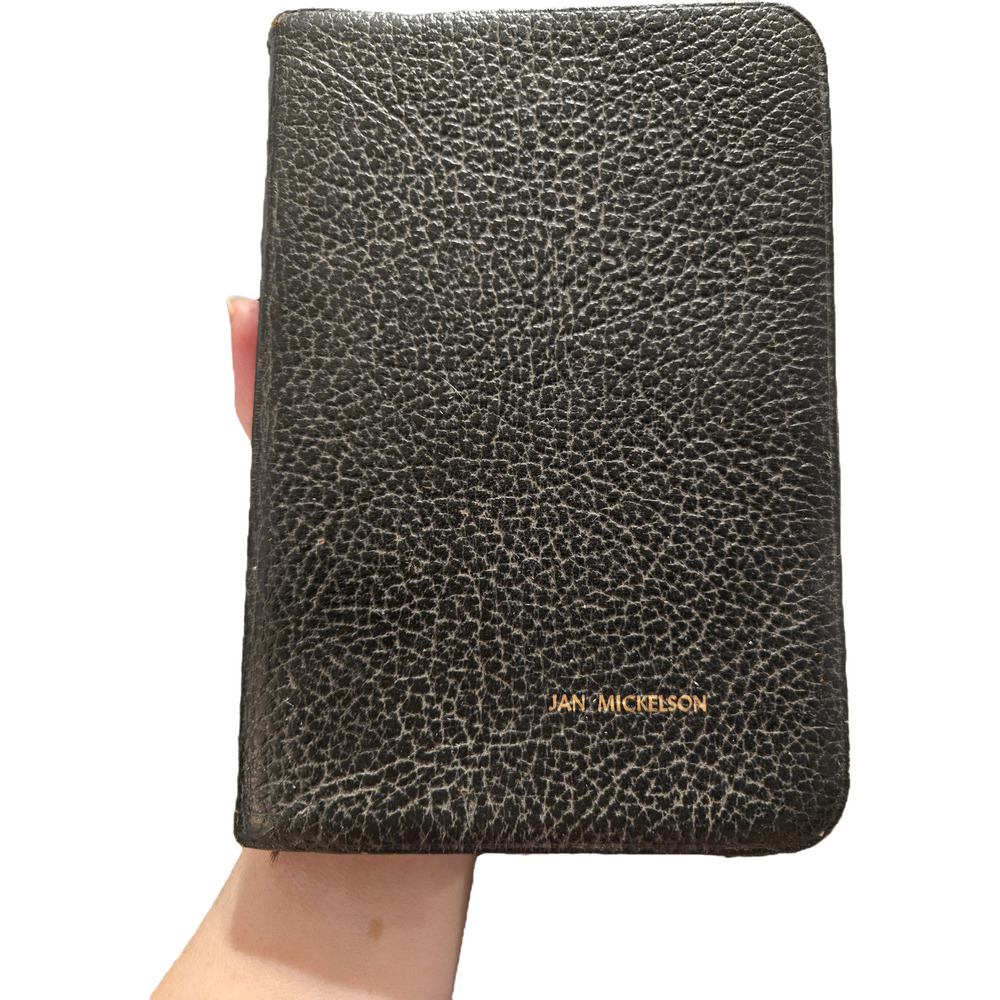 Personal KJV Bible JAN MICKELSON Personal Name in Gold Holy Bible Iowa History